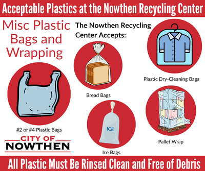 Thanks to the Elk River Area Women of Today Group, the recycling center now accepts a variety of plastic bags, including grocery bags, bread bags, dry cleaning bags, ice bags, and pallet wrap. 