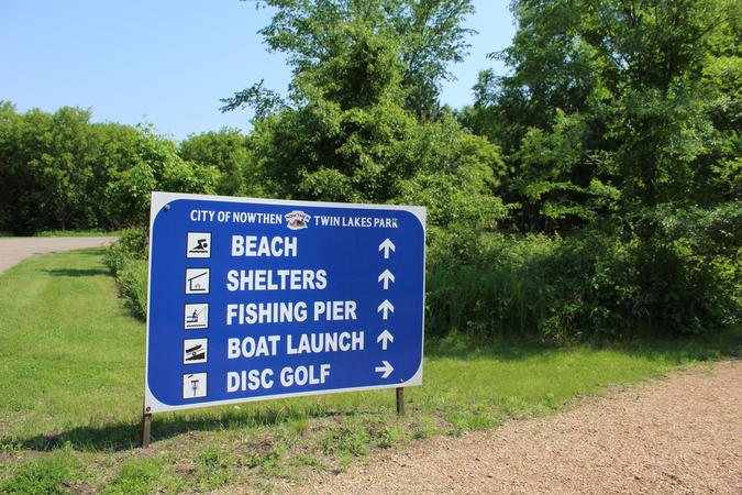 Twin Lakes Park Sign